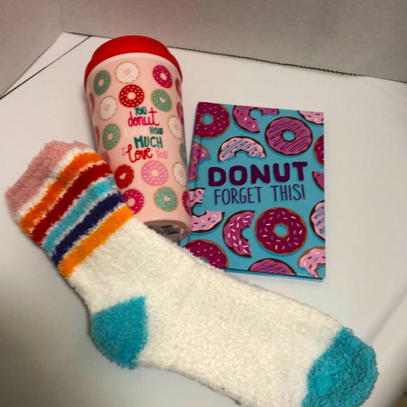 Other - Cozy Sock gift set : Donut theme 3 piece set